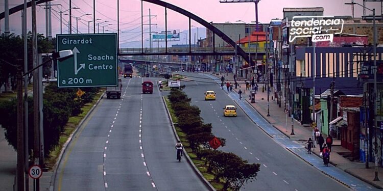 Autopista sur en el municipio de Soacha, aislamiento obligatorio 25 de mayo