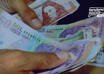 Dinero, billetes colombianos.