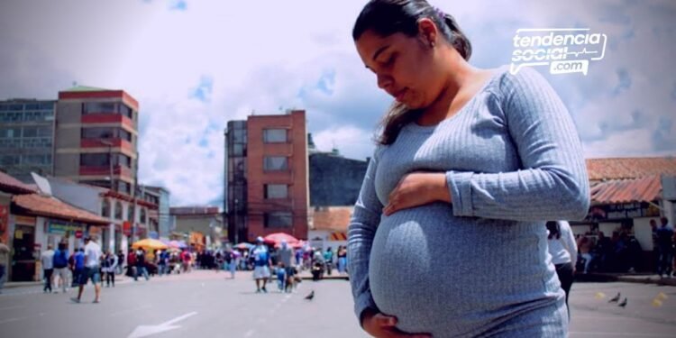 Mujer embarazada en el municipio de Soacha