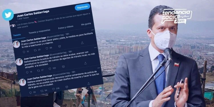 Alcalde denuncia a través de twitter a Policía de Transito y Transporte, durante el pico y placa en la autopista sur en Soacha 3 de enero.