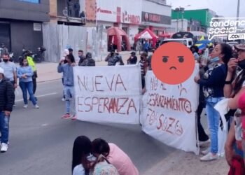 Autopista sur en Soacha esta bloqueada
