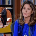 Tremenda caída de Martha Lucía es burla en internet, ministros corren a levantarla