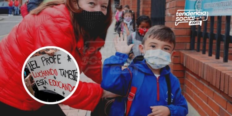 Por regreso a clases presenciales inician las marchas de maestros este 8 de julio
