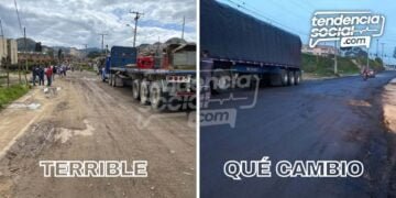 Fiesta en la vía perimetral de la comuna 6 en Soacha por fin la arreglaron ¿La queja funcionó?