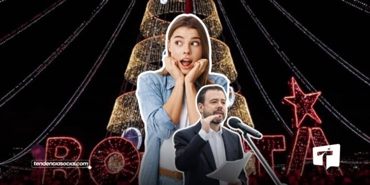 Alumbrado navideño en Bogotá será reducido por el problema de agua y luz.