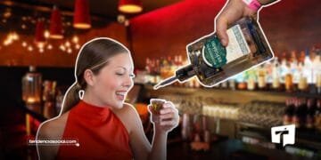 Botella del nuevo Aguardiente Néctar Reposado, sabor premium con un toque de jengibre, anís y limón.