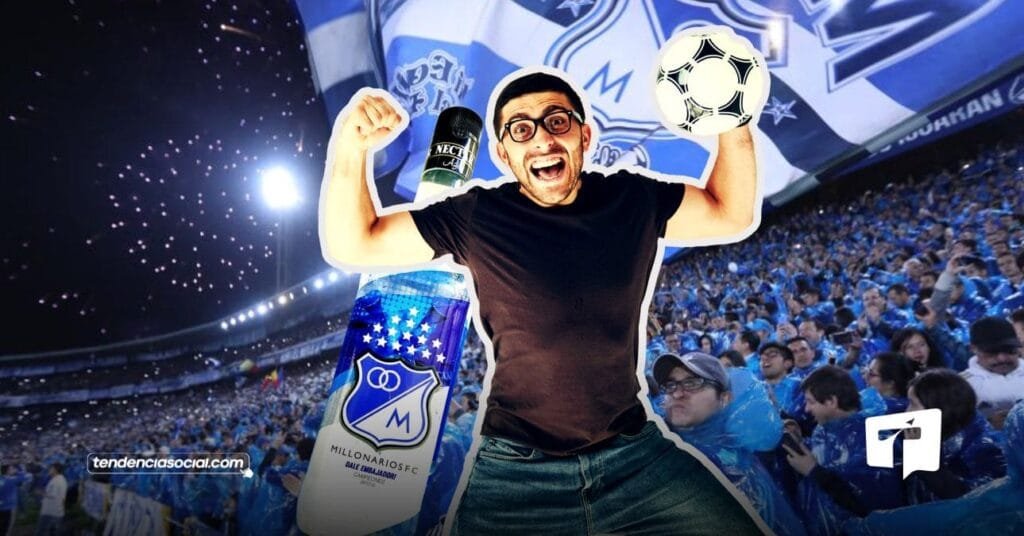 Nueva botella Néctar con el escudo de Millonarios FC.