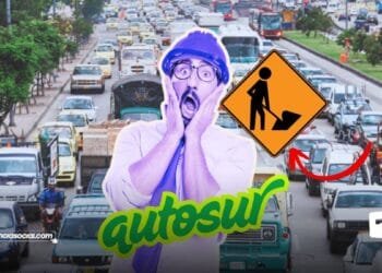 Obras de TransMilenio en autopista Sur en Soacha.