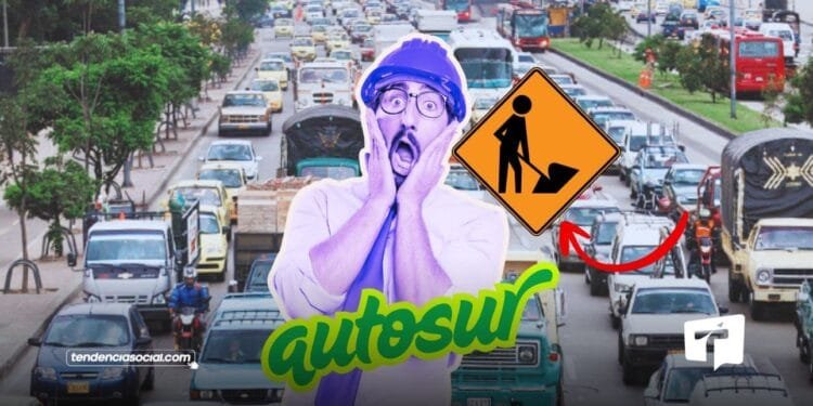 Obras de TransMilenio en autopista Sur en Soacha.