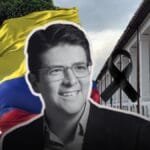 Entierro de Miguel Uribe Turbay en Bogotá.